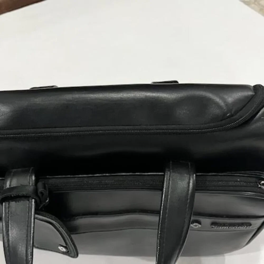 Samsonite Leather Laptop Bag Briefcase Travel Bag Career Office Computer